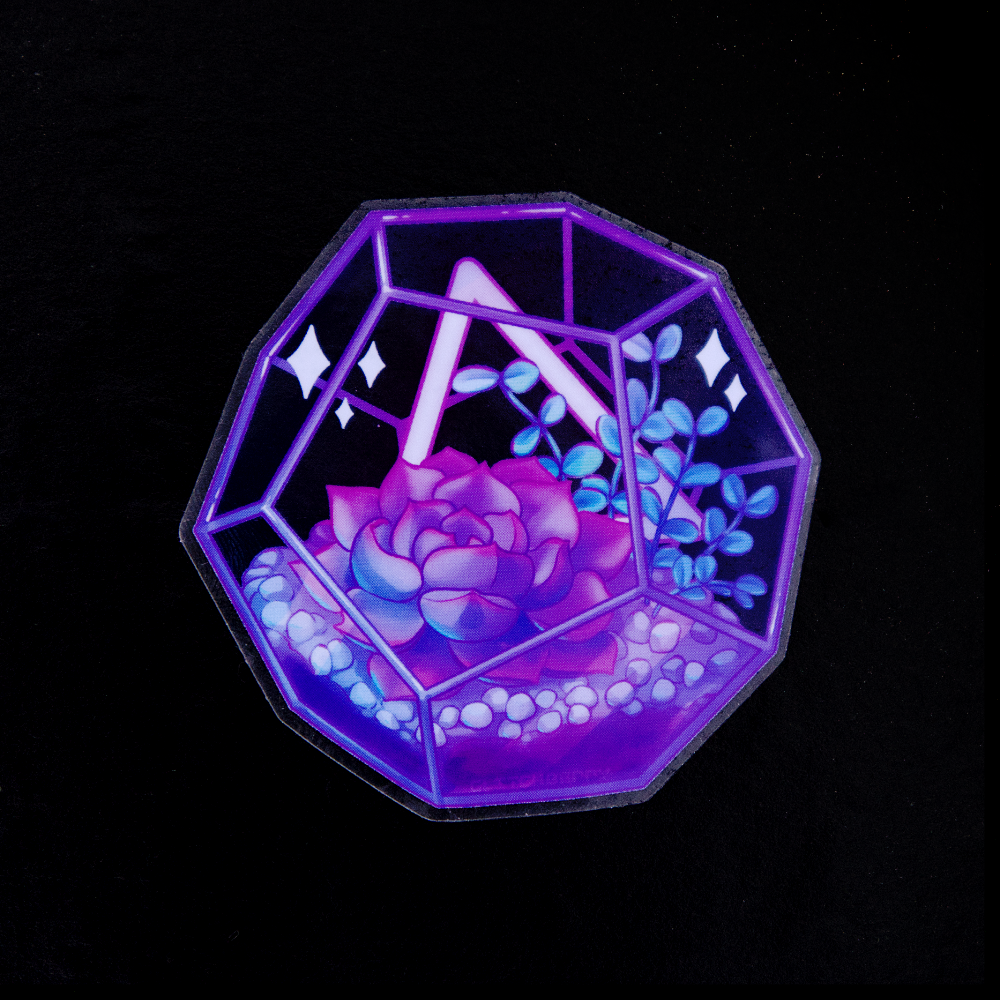 Glitchberry - Wholesale Sticker - Succulent Terrarium Clear Vinyl Sticker5