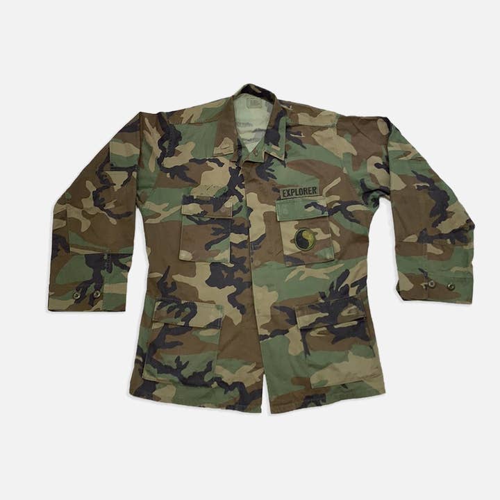 Vintage Camo långärmad knappskjorta för wholesale av The Era NYC