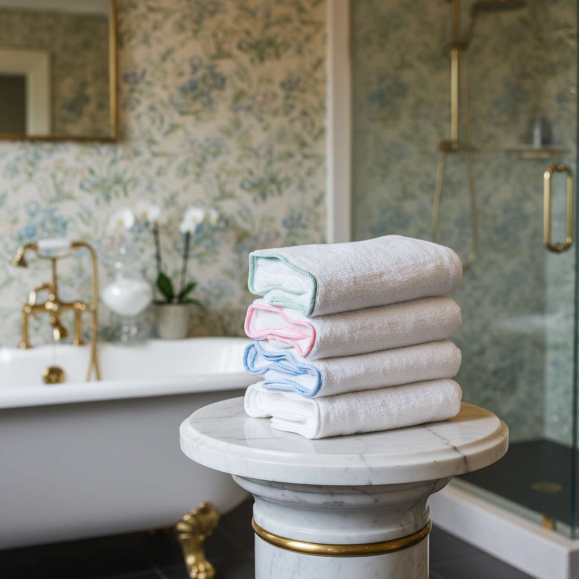 Lotus Linen – wholesale Badrumsmatta – Lyxig badrumsmatta i bomull med kammusselkanter8