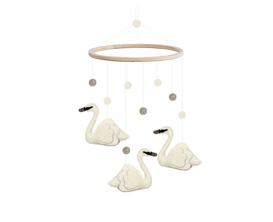 Gamcha – wholesale Baby mobile – Mobile, Swan, Grey1