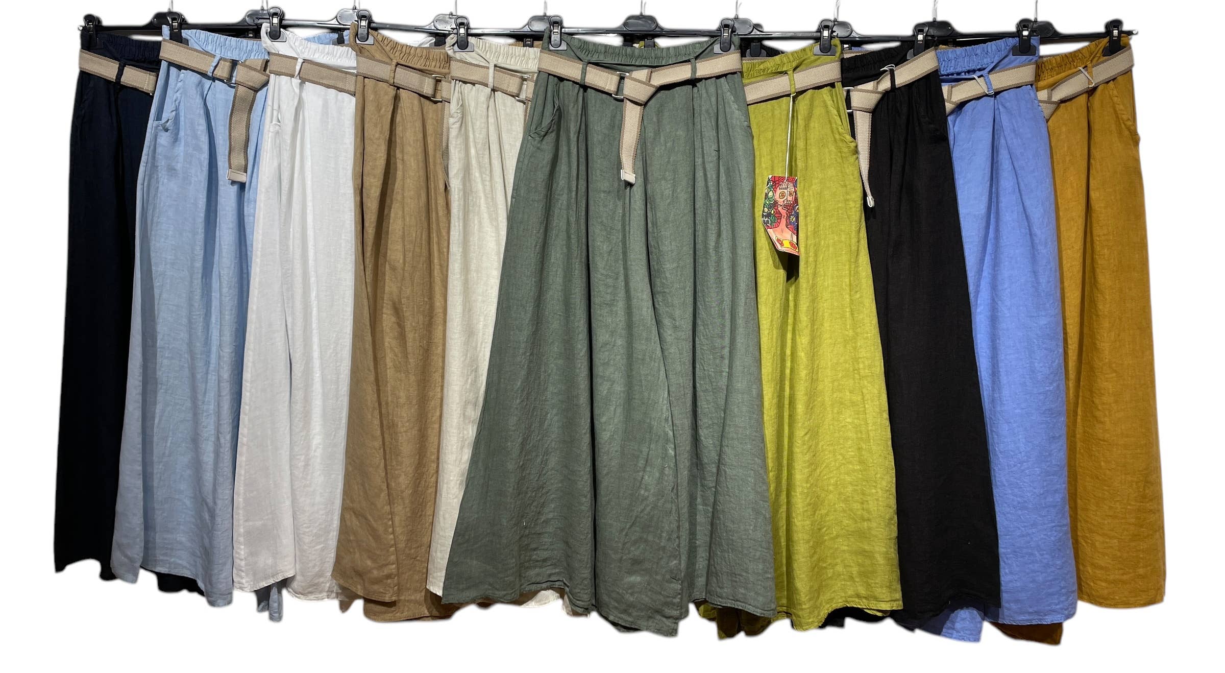 LINEN & COTTON HOUSE - Wholesale Pants - Women's - 22503 100% LINEN TROUSERS WITH BELT AND POCKETS15