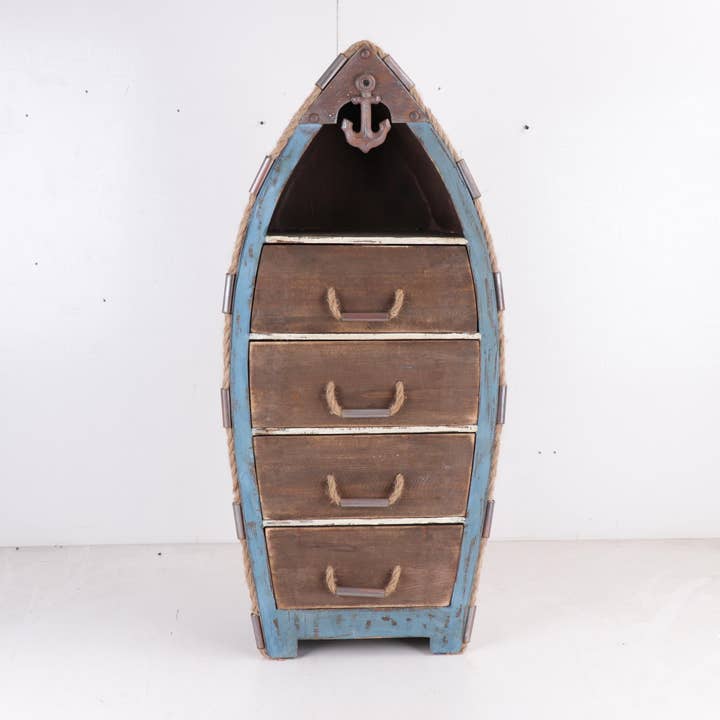 Peterson Housewares & Artwares - Vendita all'ingrosso Armadietto - Armadio in legno massello a forma di barca con cassetti