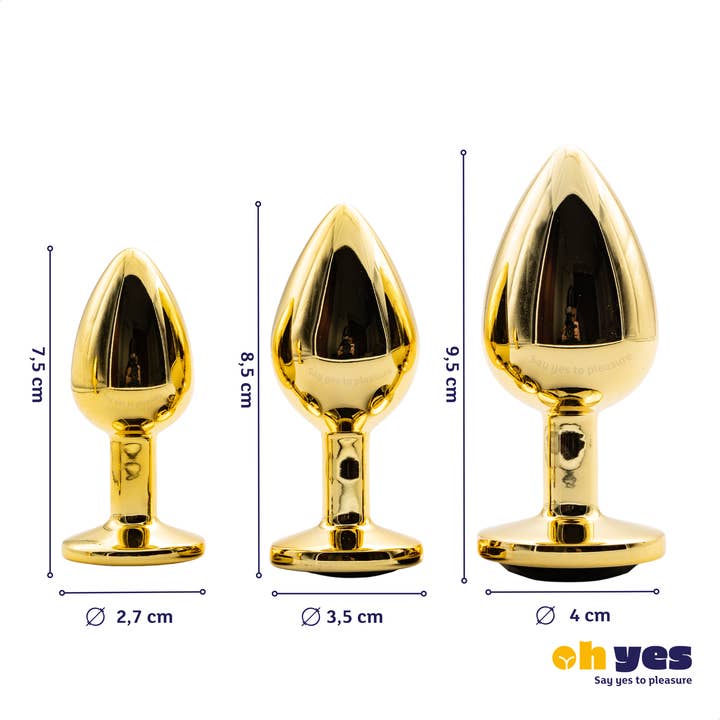 ohyes - Wholesale Sex Toy - Gold Metal Anal Plug Set