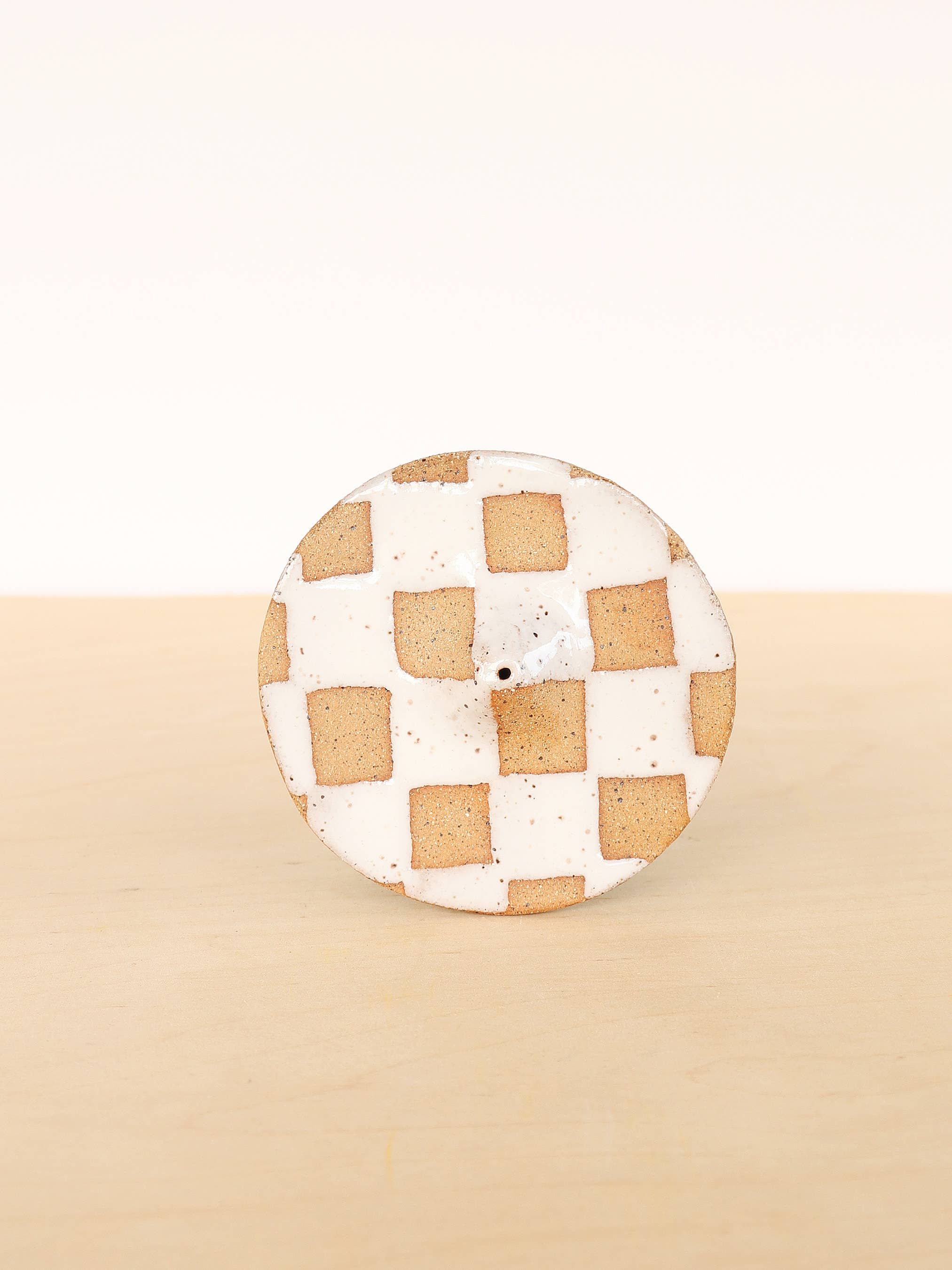 Nightshift Ceramics - Wholesale Incense Holder - Checkerboard Ceramic Incense Holder - 2 Colours0
