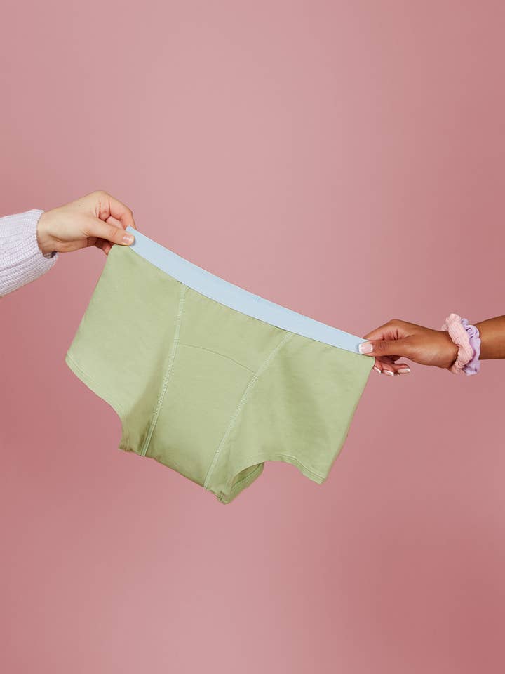 fluxies Teen Boxer Short - Pear Green for wholesale by fluxies