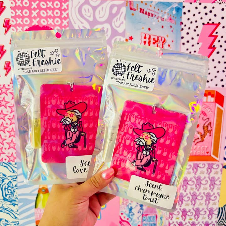 Bizzz Designs - Wholesale Car Freshener - Women's - Ole Miss Felt Freshie | Hotty Toddy Air Freshie | Set of 5