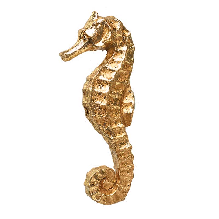 RESIN GOLD SEAHORSE for wholesale by Heaven Sends
