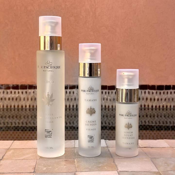 Tamanu Prestige Jugend-Glow Serum Reise-Geschenkset für den Großhandel von Pur Pacifique Cosmétique