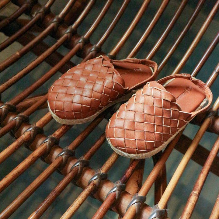 Children's Leather Mules Brown for wholesale by Elvira