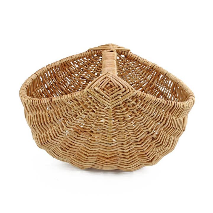 Gadsby – wholesale Basket – Small Rounded Wicker Garden Foraging Storage Trug0