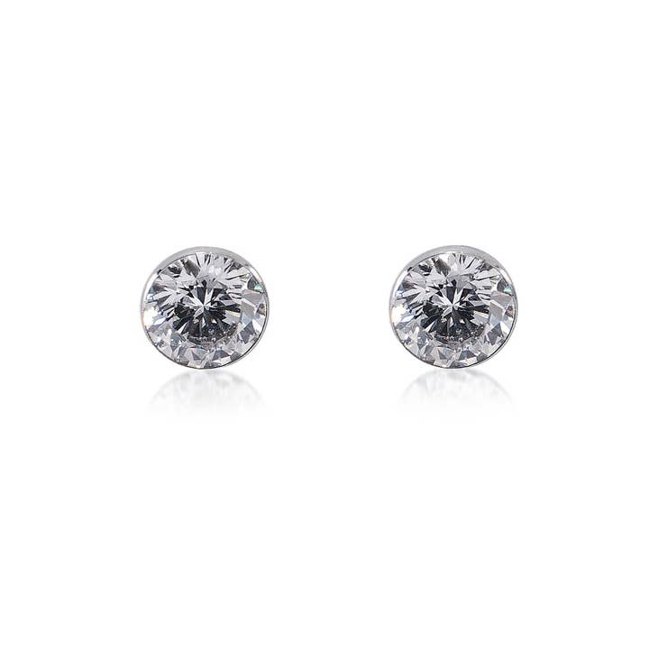 Boucles d'oreilles à tige en forme de solitaire ER101 B.Tiff de 1 ct pour la vente par B.Tiff