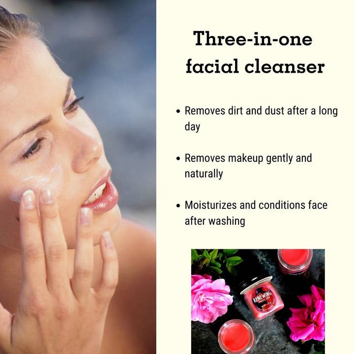 Badgerface Beauty Supply - Wholesale Facial Cleanser - Rose Face Cream. Natural Cleansing Balm.