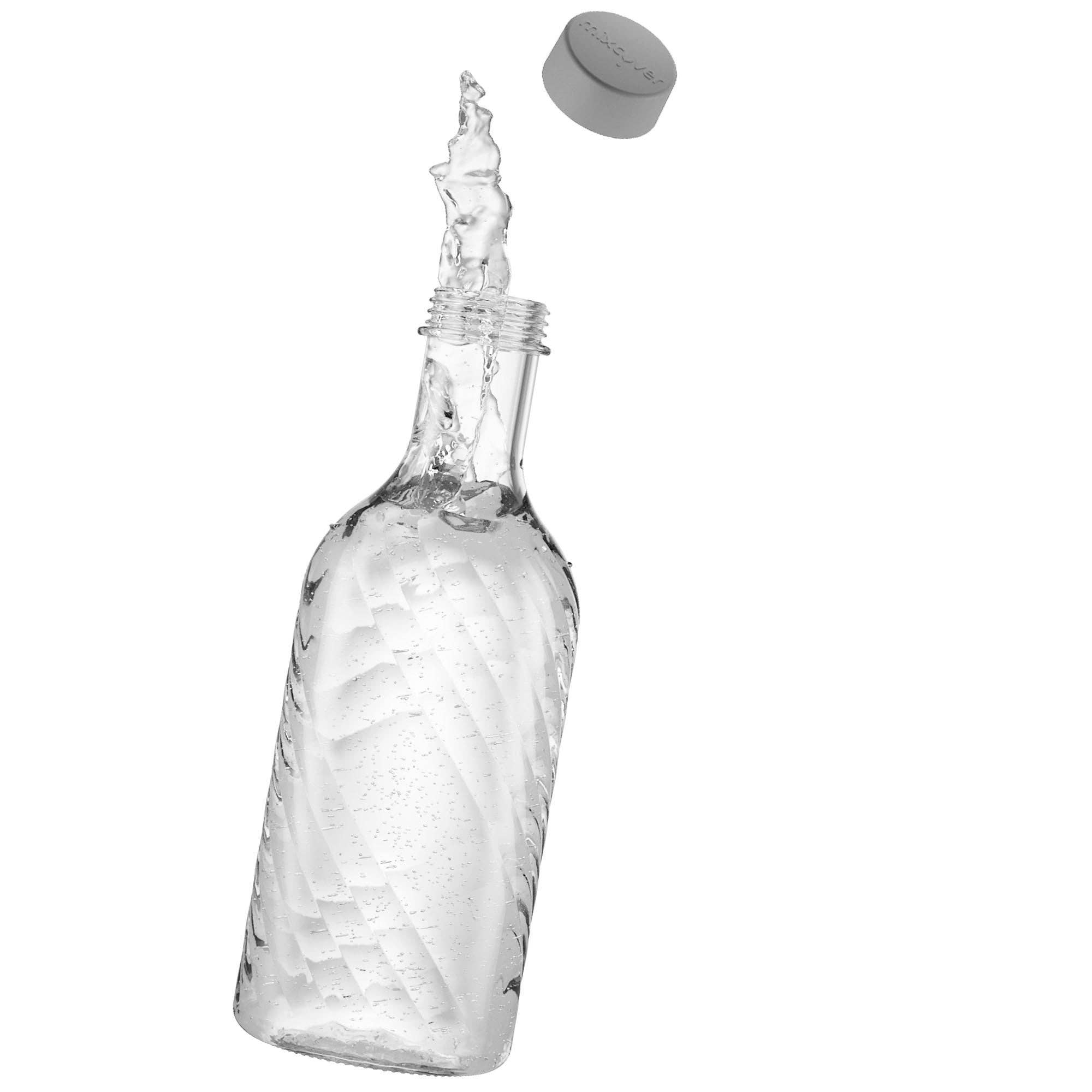 Mixcover GmbH – Großhandel Trinkflaschen – mixcover Designer Glasflasche Trinkflasche Glaskaraffe Karaffe mit 0,65 Liter - transparent0