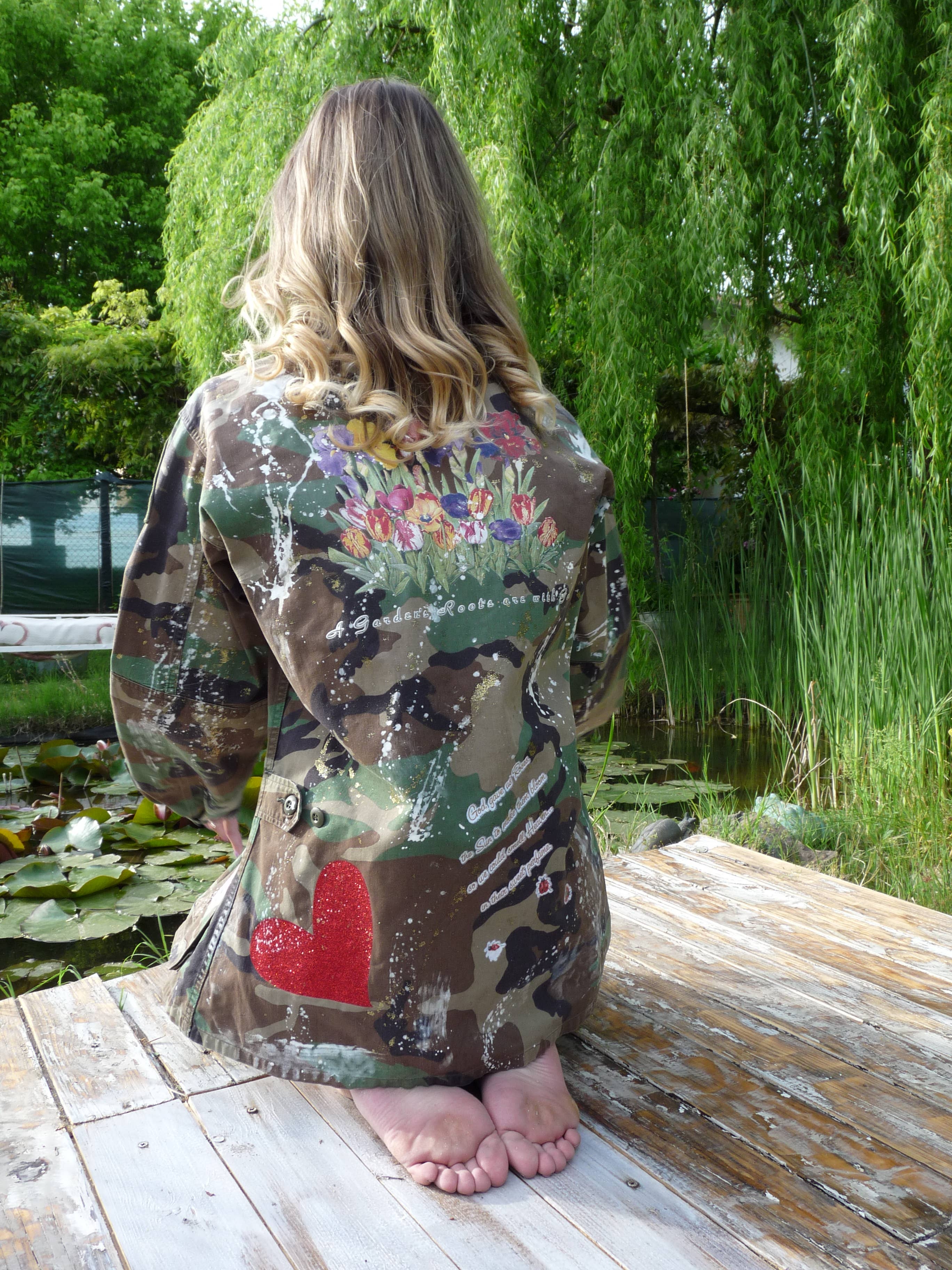 apiedinudinelparco - Wholesale Jacket - Women's - WOODLAND MILITARY JACKET CUSTOM LUXURY UP-CYCLED UNIQUE GLAM18