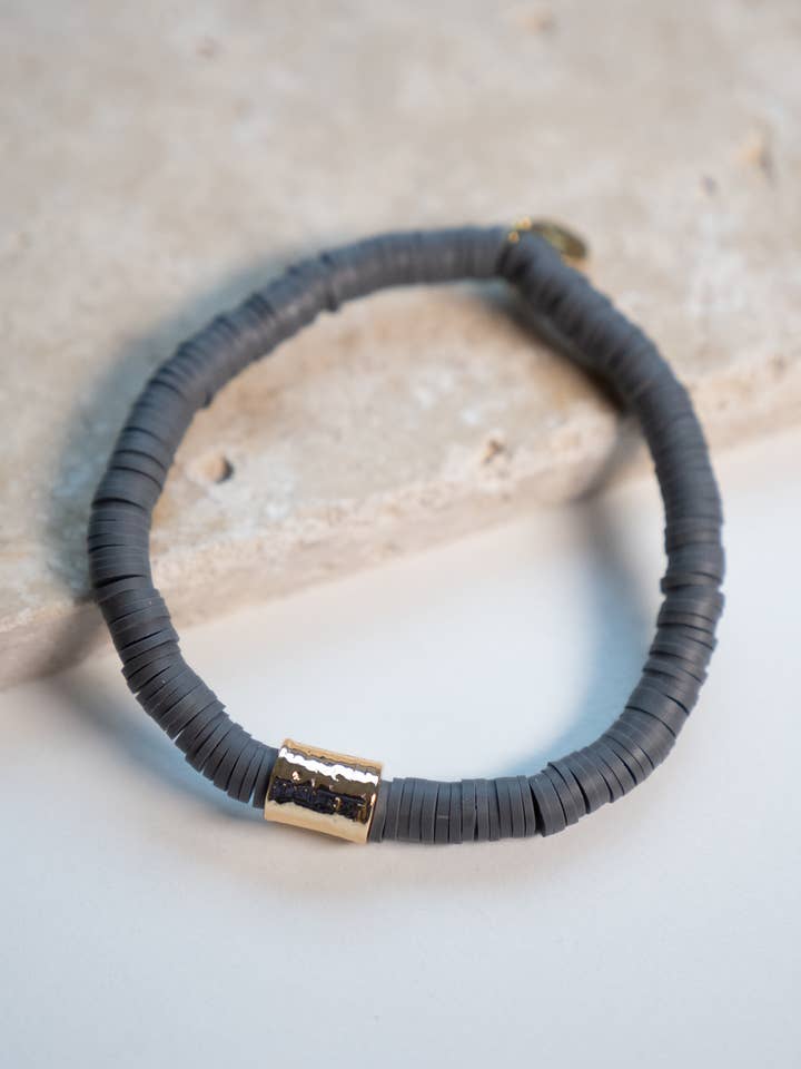 Color Pop Bracelet, Charcoal for wholesale by Haven