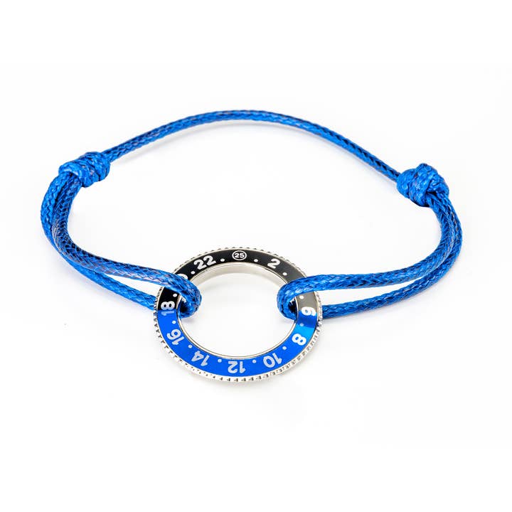 25 HOURS - Wholesale Woven/Braided Bracelet - Blue Black 24