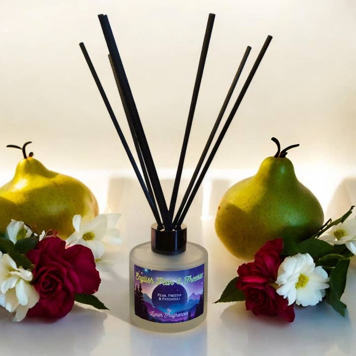 English Pear & Freesia Reed Diffuser for wholesale by Lunar Fragrances