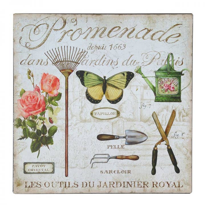 Metal Picture - Garden (Green Watering Can) for wholesale by Ambiente Haus