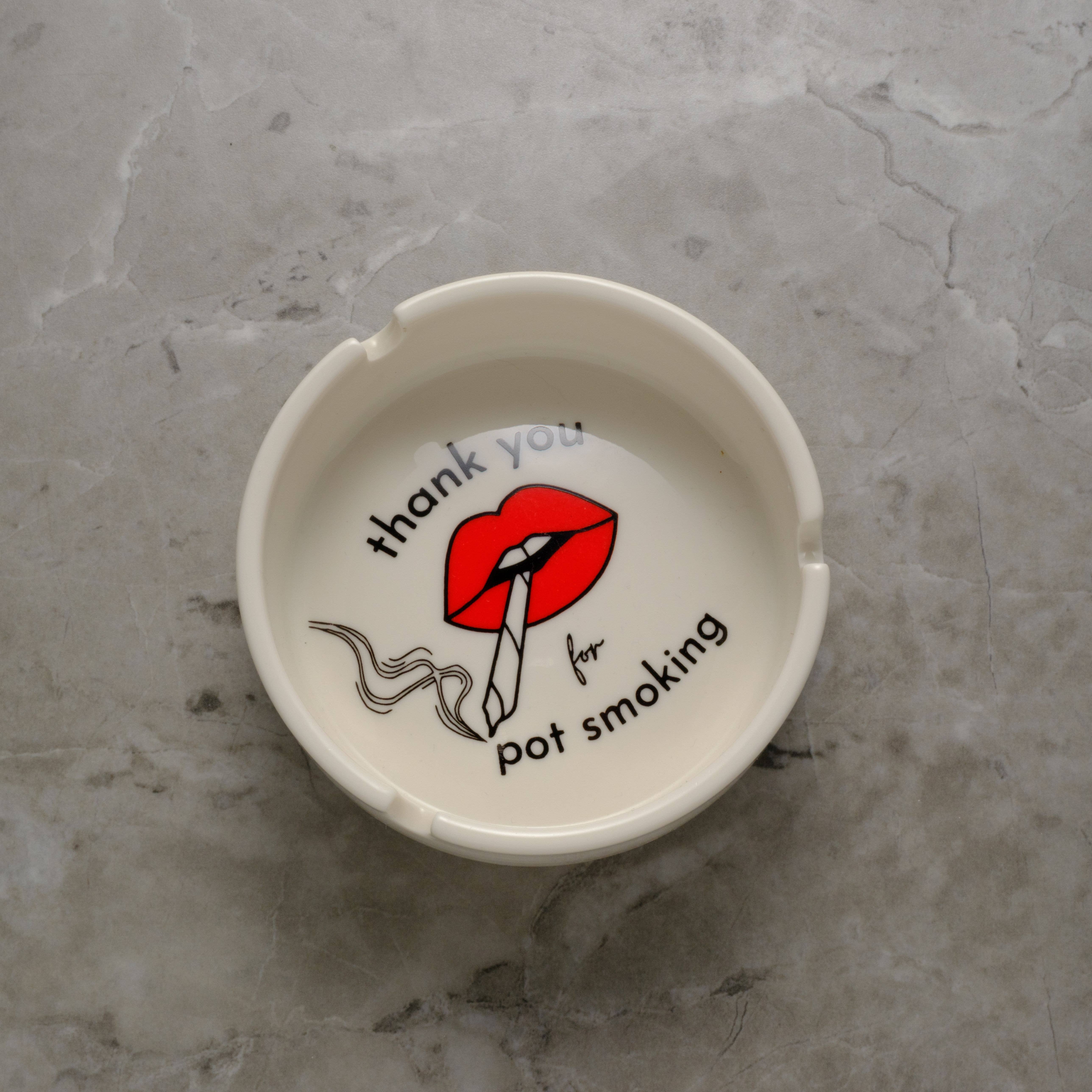 Rogue Paq - Wholesale Ashtray - Porcelain Ashtray: Thank You for P0t Smoking