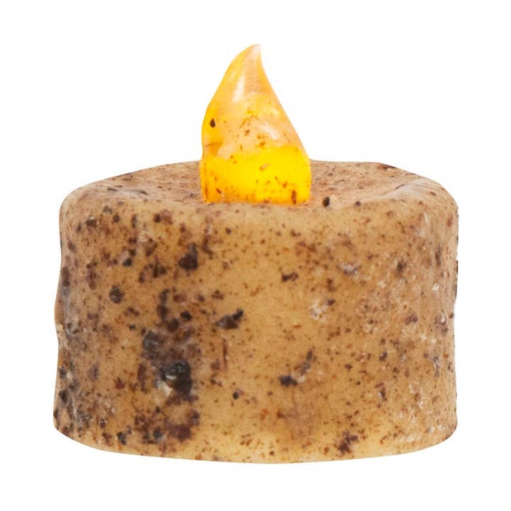 Lot de 6 bougies chauffe-plat LED couleur ivoire brûlé, sans minuterie pour la vente par CWI Gifts