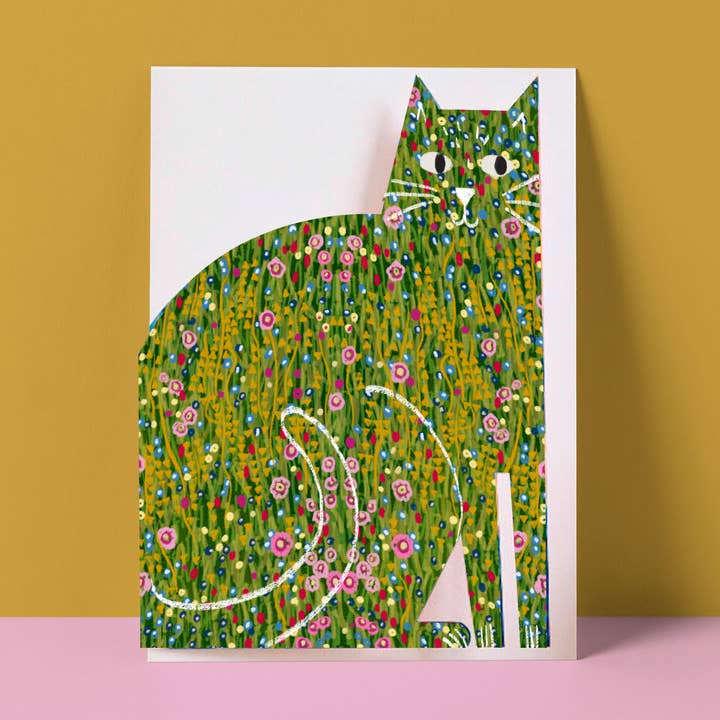 Niaski - Vente Carte de vœux classique - Carte à découper Klimt Cat0