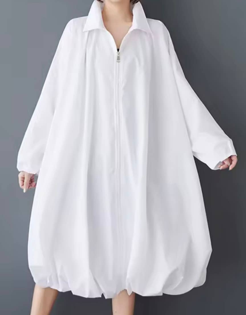 Luxe & Leather by Madonna & Co - Wholesale Dress - Women's - Bubble Hem Chic Shirt-Dress1