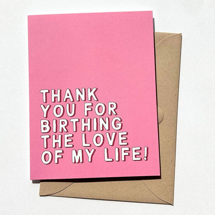 Five Dot Post - Wholesale Mother's Day Card - Mother-in-Law Mother's Day Card Thanks For Birthing My Love