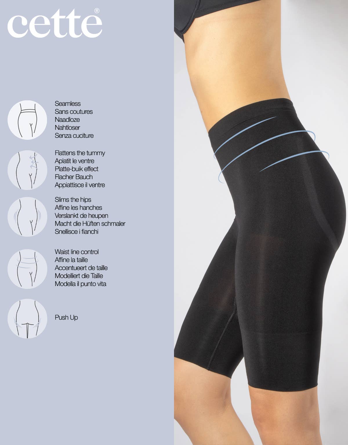 Cette - Venta al por mayor Prenda moldeadora - Mujer - Shorts moldeadores sin costuras hasta talla 4XL, ropa interior modeladora1