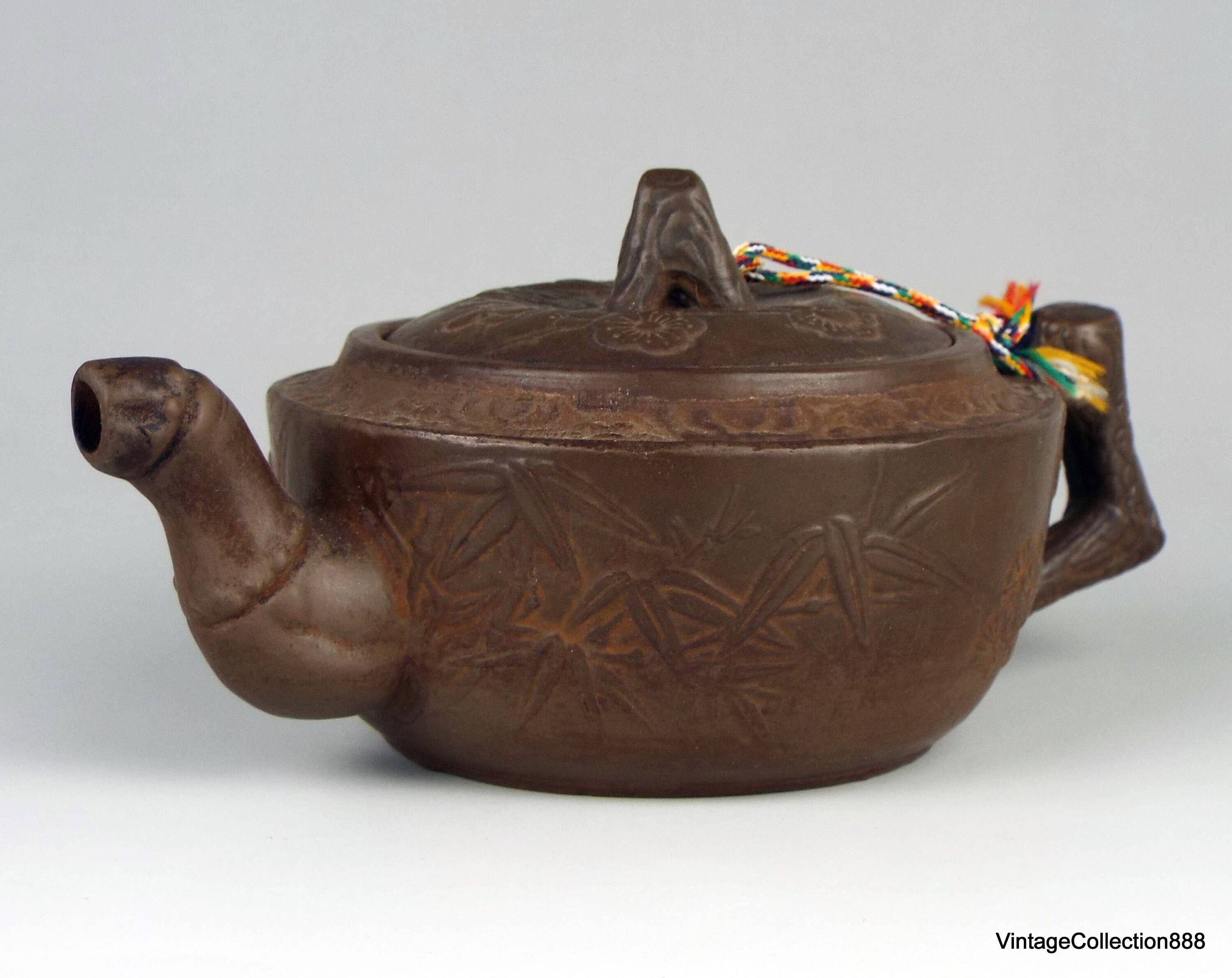 Vintagecollection888 - Wholesale Tea Pot - Old Chinese Clay Teapot with Floral Pattern5