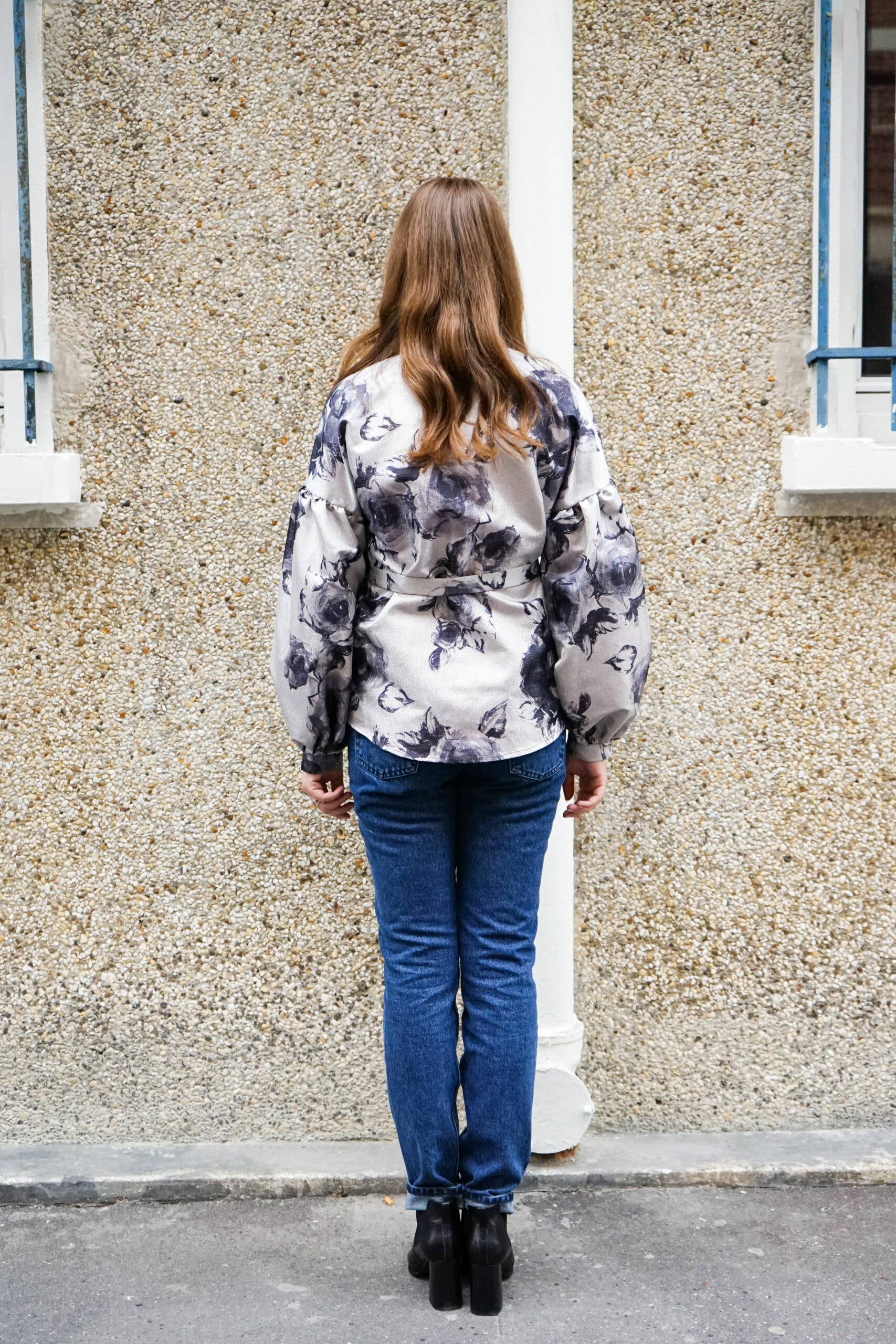 ROSAMEN BADO - Vente Chemise à col boutonné – femme - Blouse VALLOTTON - Dark flower3