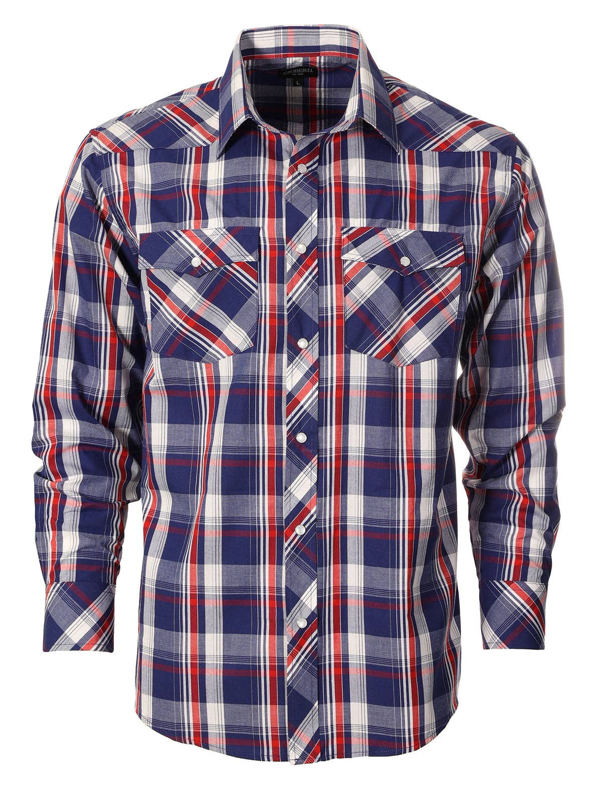 b-one inc - Vendita all'ingrosso Camicia button down - Uomo - Camicia western a maniche lunghe in tartan con bottoni automatici in perle da uomo7