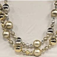 Ghirlanda di Grandi Sfere Infrangibili | 6 ft | Oro | Argento (C) per la vendita all'ingrosso da parte di Country Silk