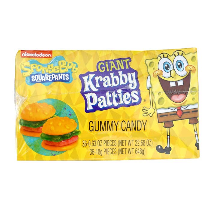 Sugar Bear Candy – Großhandel Weingummi – SpongeBob Giant Gummi-Krabby-Pastetchen 48 ct.1