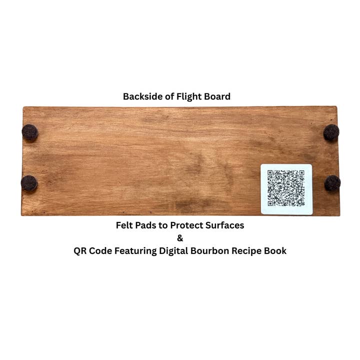 Wooden Nose Gift Shop - Wholesale Shot Glass - Bourbon Shot Glass Flight with Bourbon Recipe Book QR Link
2