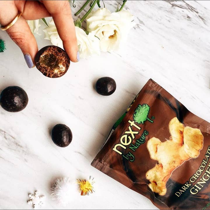 Next Organics - Wholesale Chocolate Covered Sweets - Dark Chocolate Ginger 3 oz4