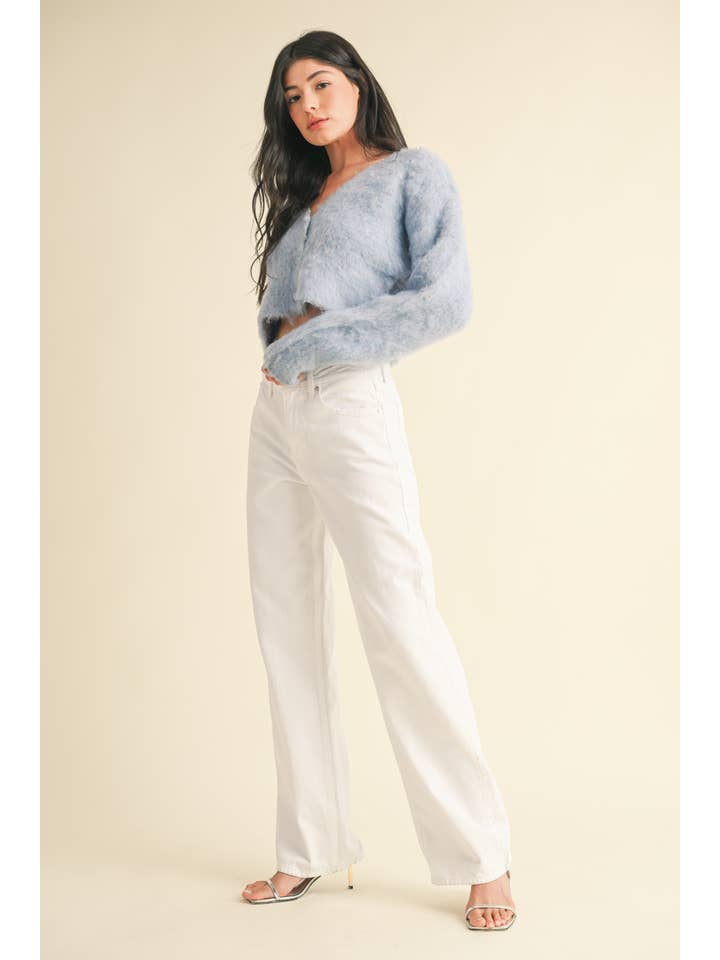 JUST BLACK DENIM - Wholesale Jeans - Women's - BP470N - OPT WHT - Relaxed Straight