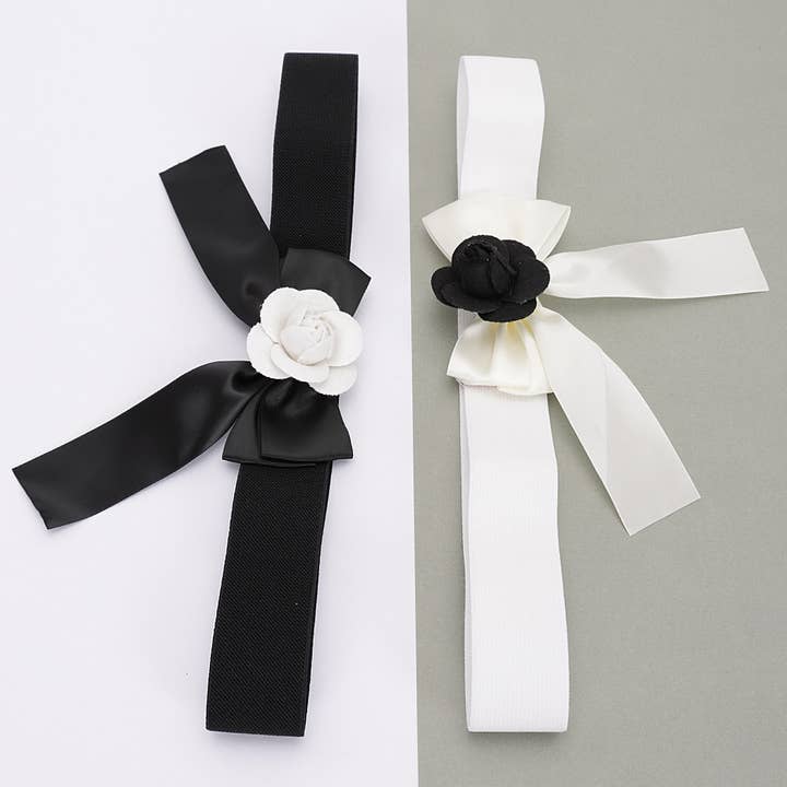 Elastischer Gürtel mit unterem Satinband für den Großhandel von 3AM BY H&D ACCESSORIES