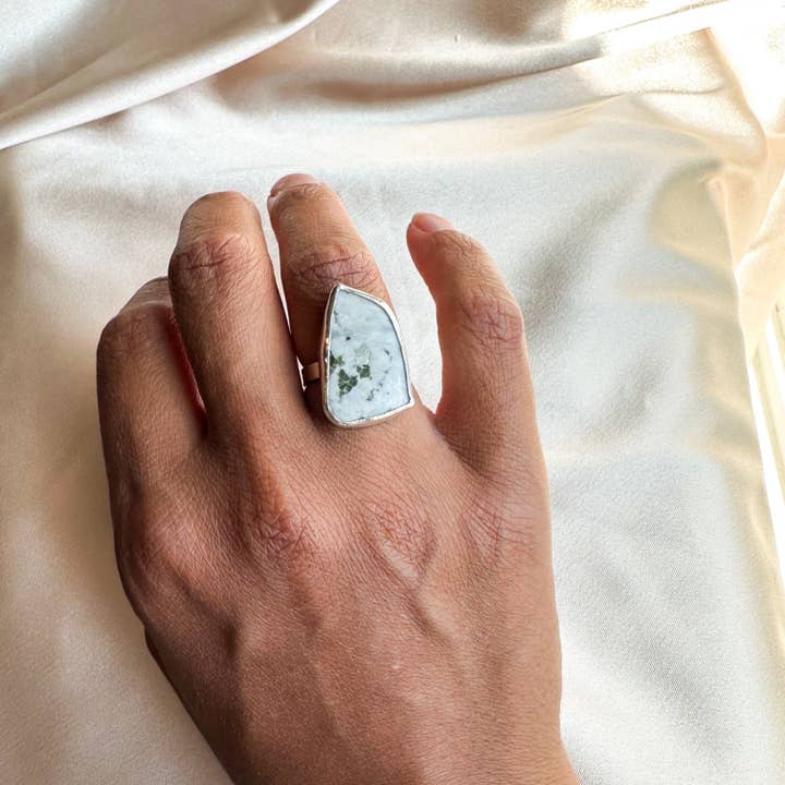 Mica Sterlingsilber Mini Zigarrenbandring Größe 7 - DAM für den Großhandel von Halie & Co