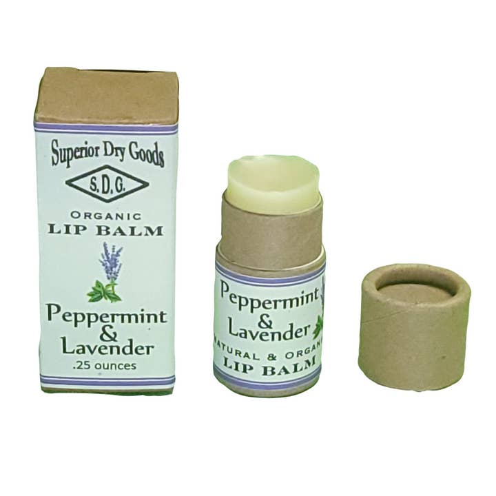 Superior Dry Goods - Wholesale Lip Balm - Peppermint & Lavender Lip Balm | Paperboard Tube | Organic4