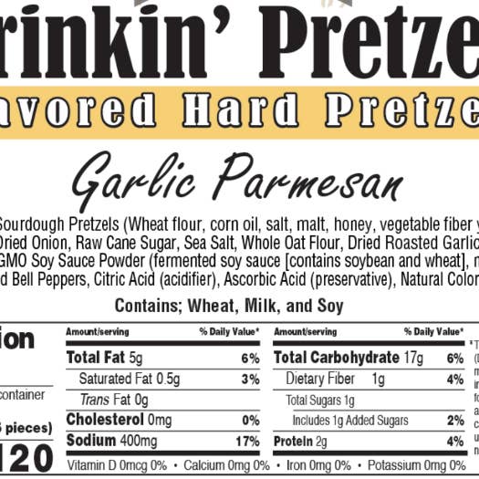 Sweet G's Bakery - Drinkin’ Pretzels - Wholesale Pretzels - Assortment #P-3 Flavored Hard Pretzels (30 - 12oz Bags)4