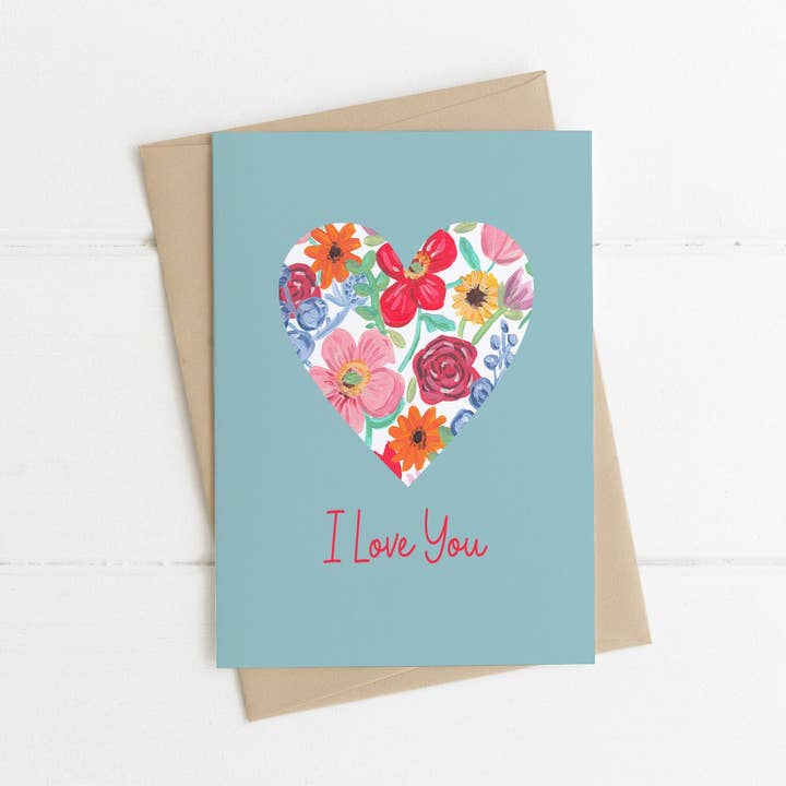 I love you | A6 Card for wholesale by Watts Illustration