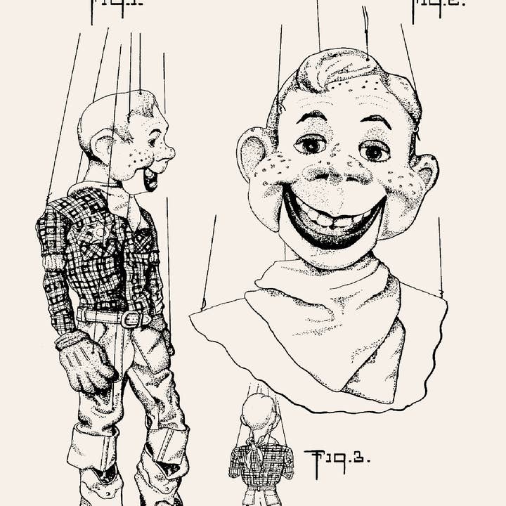 PATENT PRESS GREETING CARDS - Wholesale Everyday Greeting Card - Howdy Doody Puppet Everyday Greeting Card