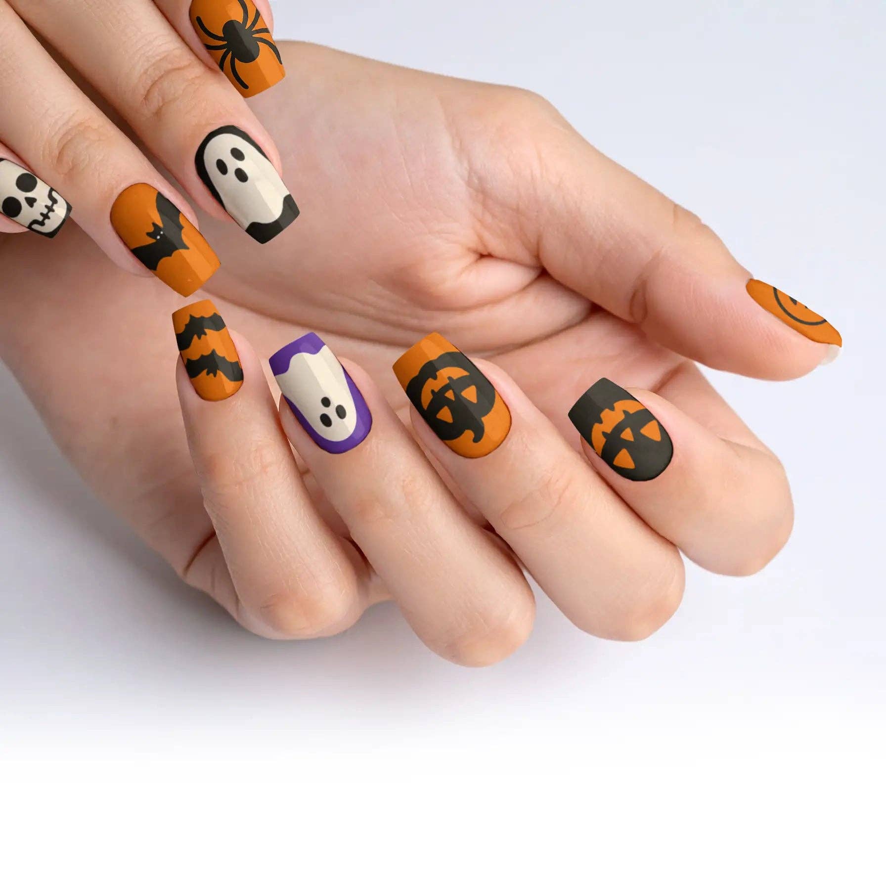 FYNE BODY - Wholesale Press-on/fake nails - Pumpkin Patch Glam Halloween Press-On Nails81