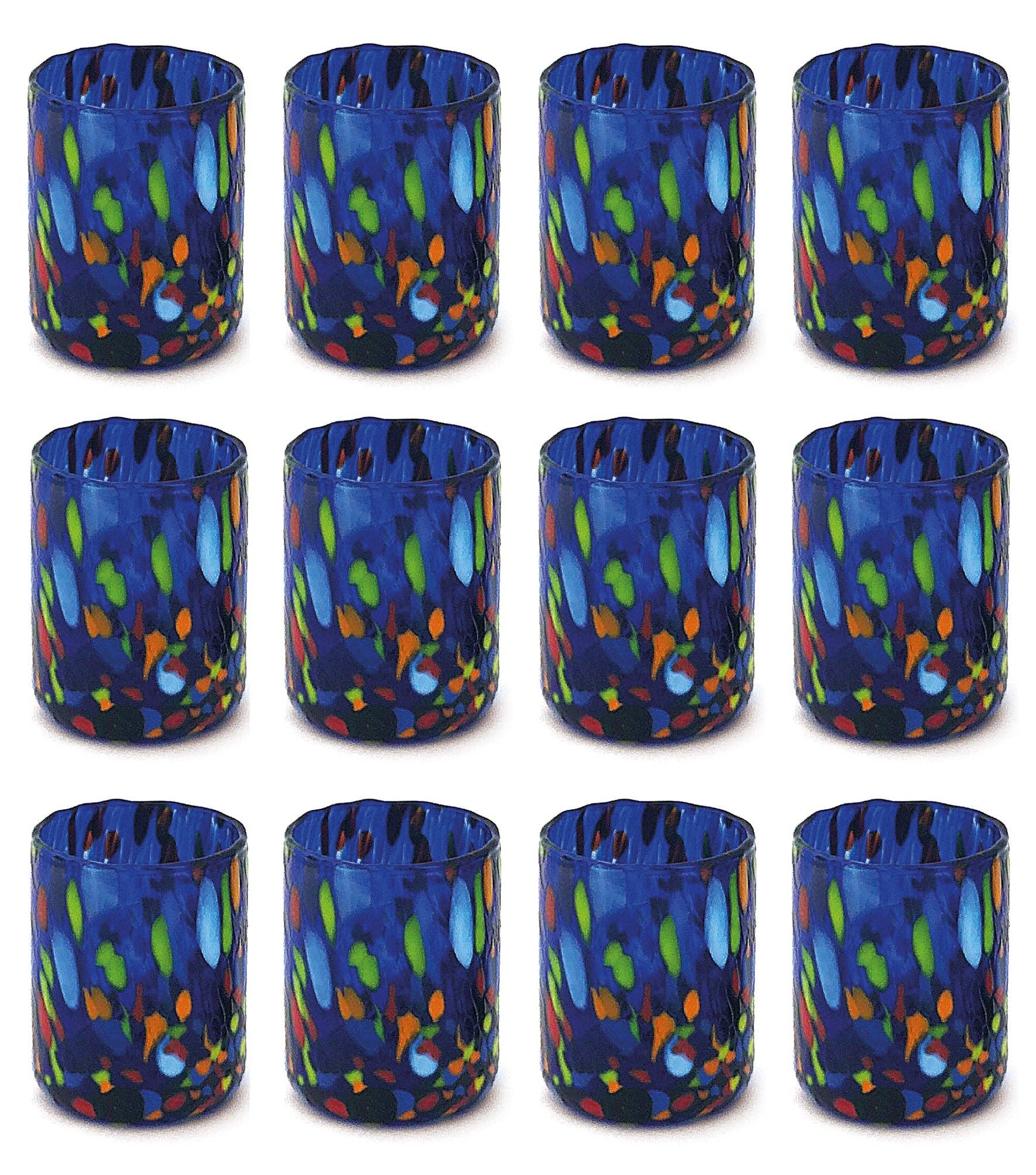 Mazzega Art & Design - Wholesale Shot Glass - Hand-Blown and Handcrafted Glass SHOT Glasses for Tequila with Murano Murrine The Colors of Murano Model SHOT 70 ml. Made in Italy1