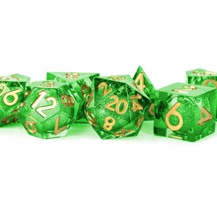 FanRoll by Metallic Dice Games - Wholesale Dice - UNIQUE! Elixir Liquid Core Dice Sets and Individual d20's