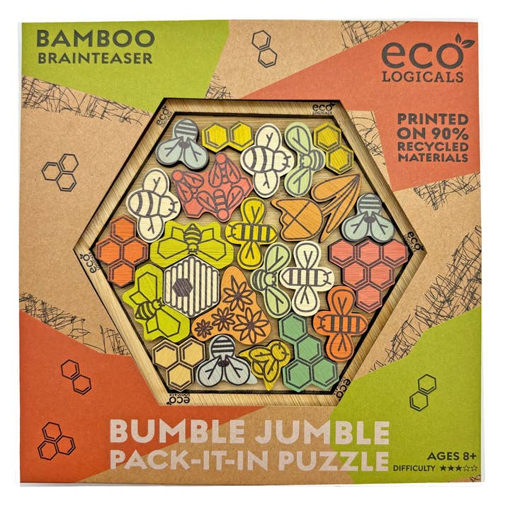 Project Genius - Wholesale Puzzle - Kids - Ecologicals Bumble Jumble Bamboo Puzzle2