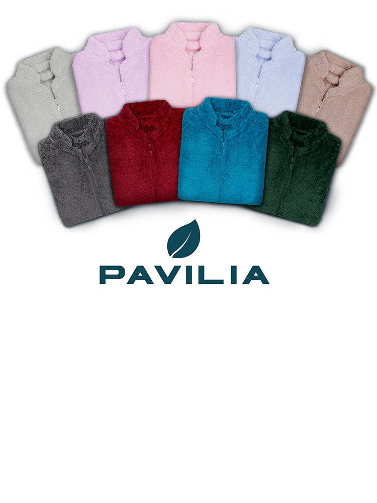 Pavilia - Wholesale Robe - Women's - Women's Sherpa Housecoat Zipper Robe47