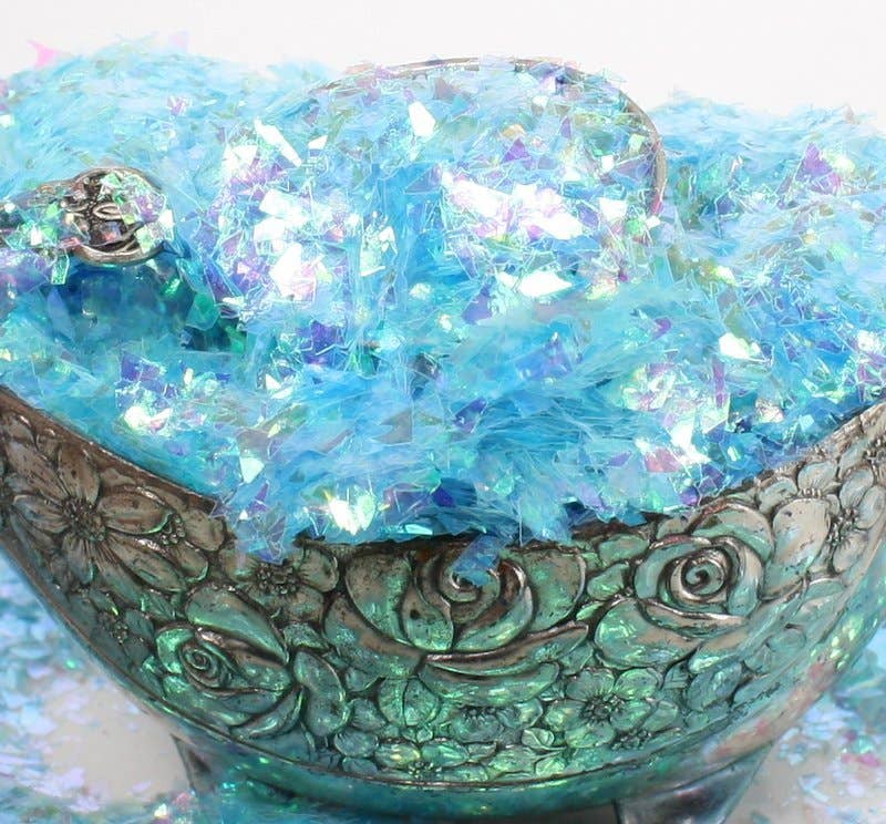 Meyer Imports – Engroshandel Håndværk forsyninger – Lyseblå - Iriserende Glas Glitter Isflager6