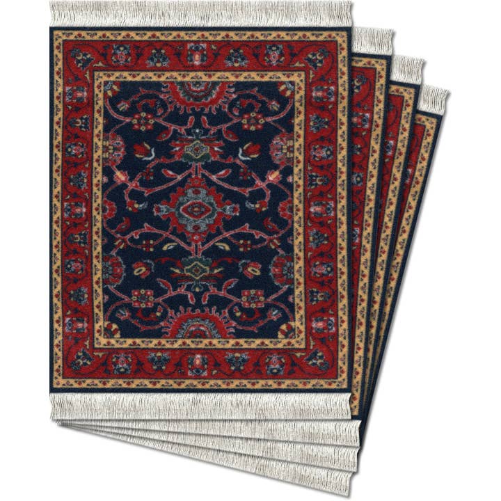 Mouse Rug – wholesale Coasters – 4 Pc CoasterRug Set Deep Blue Bergamo