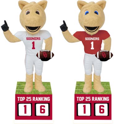 Bobbleheads de suivi du classement Top 25 du football des Oklahoma Sooners (prévente) pour la vente par National Bobblehead Hall of Fame and Museum